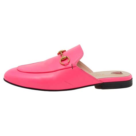 gucci neon pink princetown|Gucci Mules for Women .